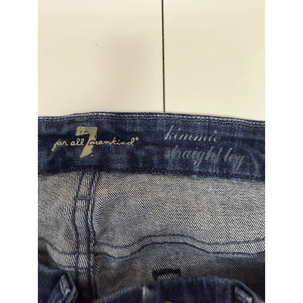 7 for All Mankind Kimmie Straight Leg Jeans Dark Wash Size 29 Women - Picture 3 of 7